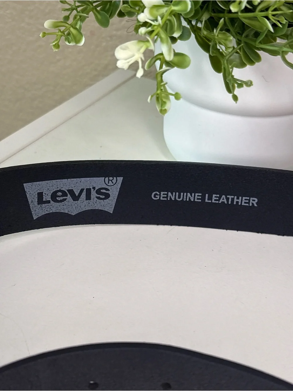 Levi’s Black Genuine Leather Belt Silver Buckle 2X Plus Size Men’s Casual